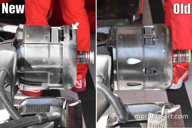 Ferrari SF-70H, brakes comparison