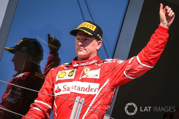 Podio: segundo lugar Kimi Raikkonen, Ferrari