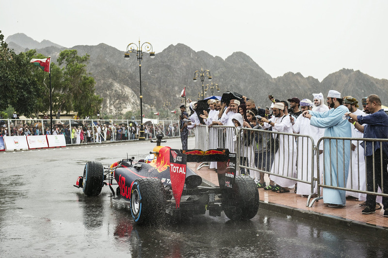 David Coulthard, Red Bull Racing durante el show run en Omán