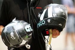 Helmets of Nico Rosberg, Mercedes AMG F1 Team