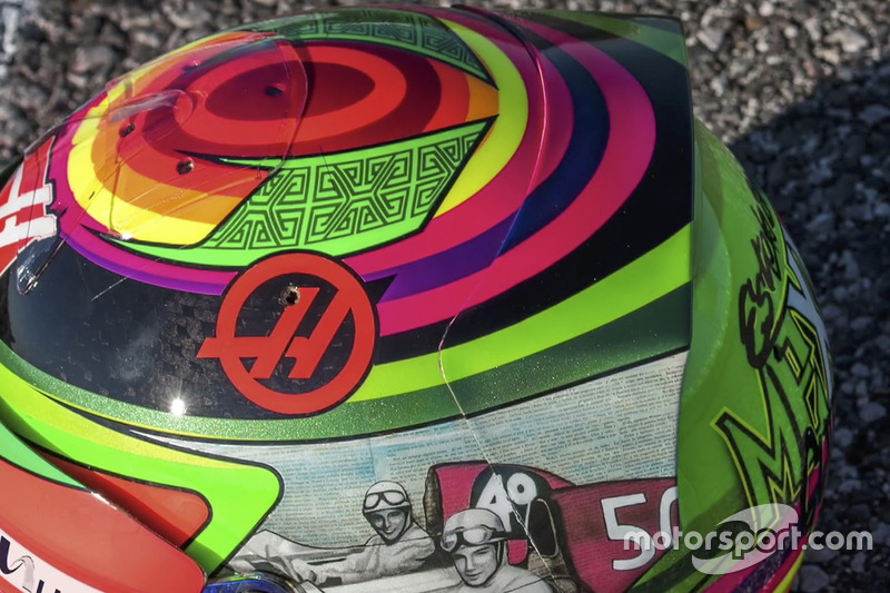 El casco edición especial que utilizará Esteban Gutiérrez, Haas F1 Team para el GP de México