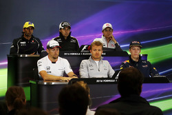 Пресс-конференция: Фелипе Наср, Sauber, Серхио Перес, Sahara Force India F1, Эстебан Гутьеррес, Haas