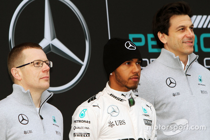 Andy Cowell, Mercedes-Benz, Lewis Hamilton, Mercedes AMG F1 y Toto Wolff, Mercedes AMG F1