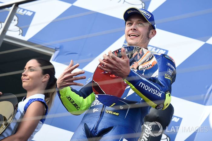 Podium: segundo, Valentino Rossi, Yamaha Factory Racing