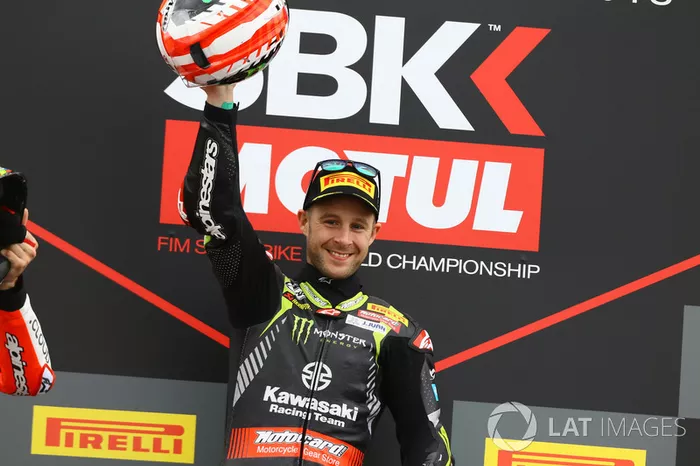 Jonathan Rea, deuxième, Kawasaki Racing