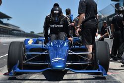 Juan Pablo Montoya testing the 2018 Chevrolet IndyCar