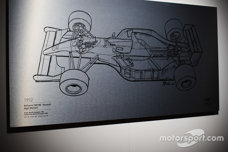 A Giorgio Piola technical drawing of Nigel Mansell's 1992 Championship winning Williams
