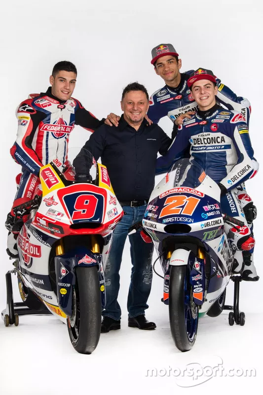 Jorge Martín, Gresini Racing Team y Fabio Di Giannantonio, Gresini Racing Team con Fausto Gresini, T