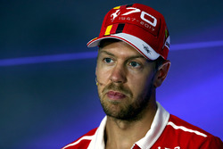 Sebastian Vettel, Ferrari in the Press Conference