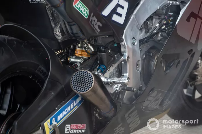 Detalle de la moto de LCR Honda Team