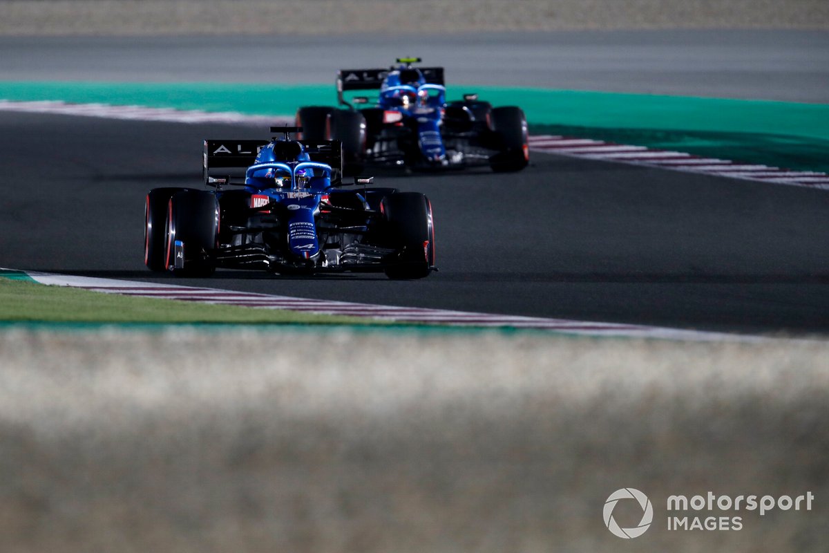 Fernando Alonso, Alpine A521, Esteban Ocon, Alpine A521