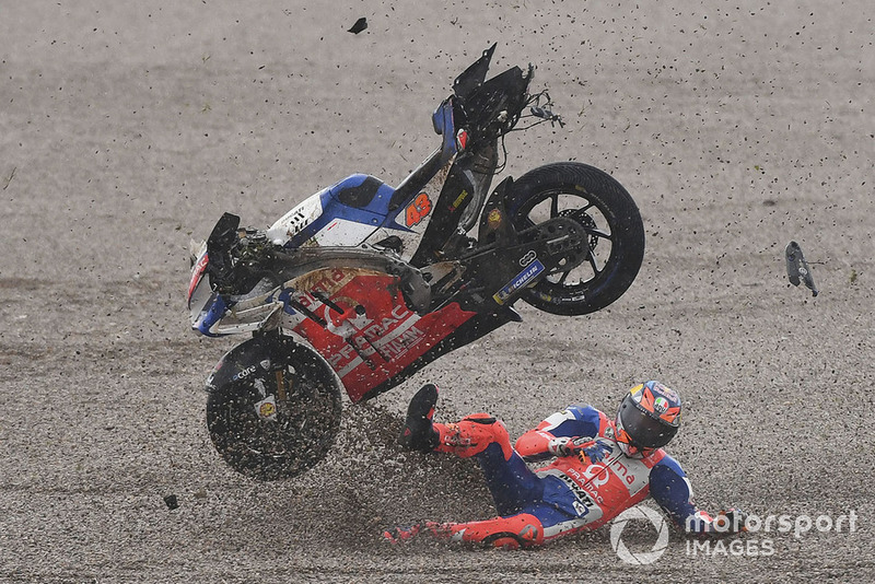 Jack Miller, Pramac Racing, caída