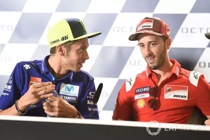 Valentino Rossi, Yamaha Factory Racing, Andrea Dovizioso, Ducati Team