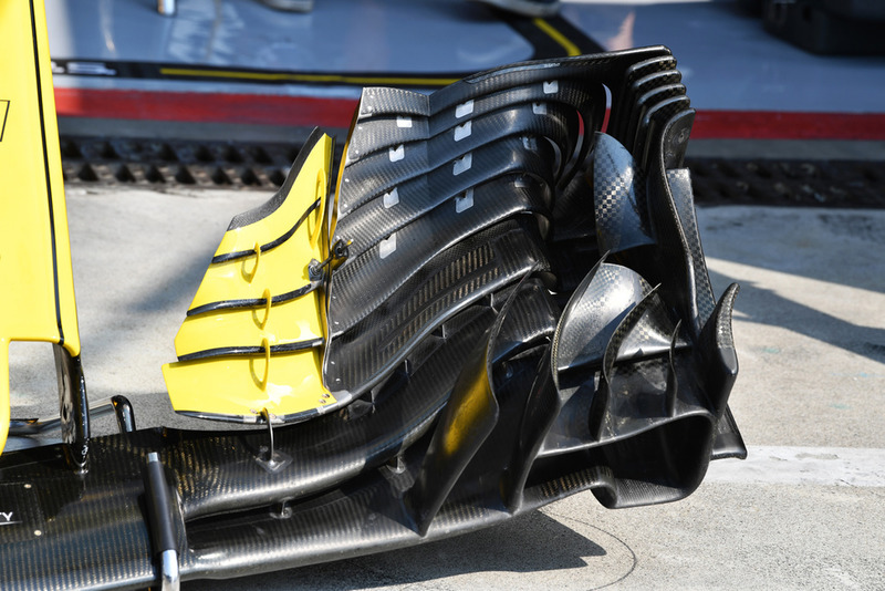 Renault Sport F1 Team RS 18, első szárny, részlet