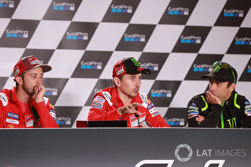 Andrea Dovizioso, Ducati Team, Jorge Lorenzo, Ducati Team, Johann Zarco, Monster Yamaha Tech 3