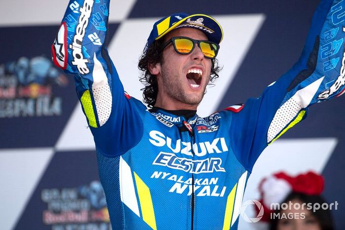 Podio: Segundo, Alex Rins, Team Suzuki MotoGP