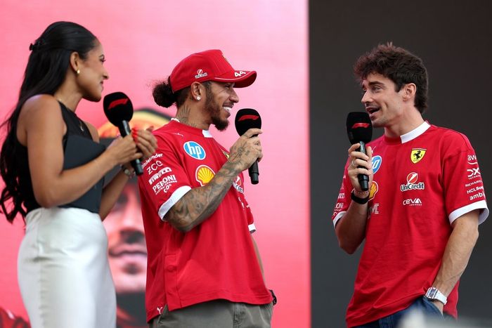 Charles Leclerc, Ferrari, Lewis Hamilton