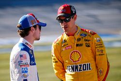 Ryan Blaney, Wood Brothers Racing Ford, Joey Logano, Team Penske Ford