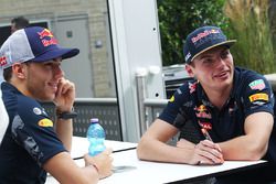 (L to R): Pierre Gasly, Red Bull Racing Third Driver with Max Verstappen, Red Bull Racing