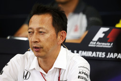 Yusuke Hasegawa, chef du programme Honda F1 lors de la conférence de presse de la FIA