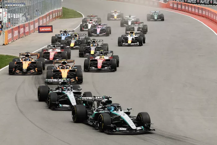 Lando Norris, McLaren, George Russell, Mercedes, Andrea Kimi Antonelli, Mercedes