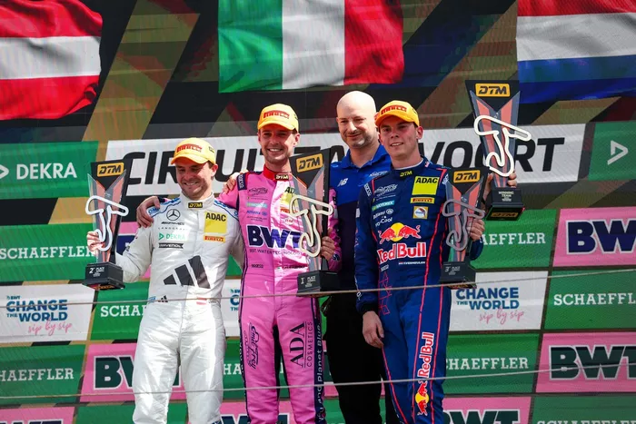 Matteo Cairoli, Emil Frey Racing Ferrari 296 EVO GT3; Lucas Auer, Mercedes-AMG Team Landgraf Mercedes-AMG EVO GT3; Thierry Vermeulen, Emil Frey Racing Ferrari 296 EVO GT3
