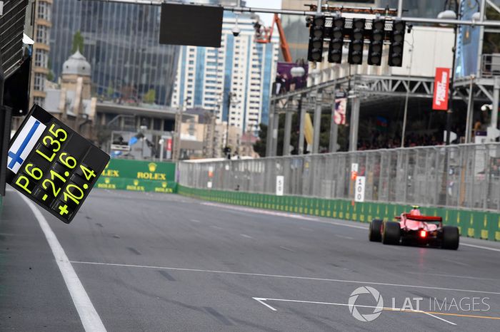 Pit board de Kimi Raikkonen, Ferrari SF71H