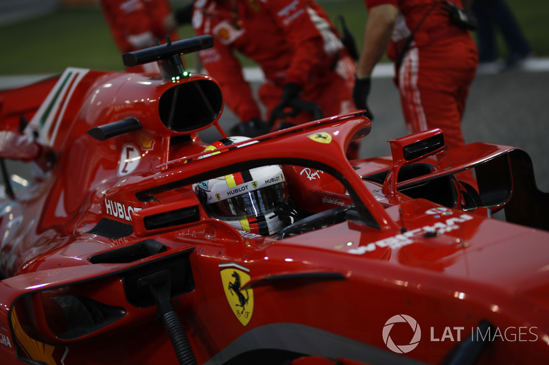 Sebastian Vettel, Ferrari SF71H on the grid