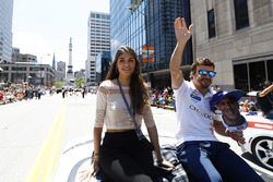 Fernando Alonso, Andretti Autosport Honda with girlfriend Linda Morselli