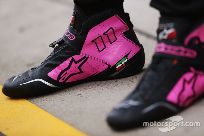 El calzado de Sergio Perez, Force India