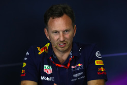 Christian Horner, team principal Red Bull Racing lors de la conférence de presse