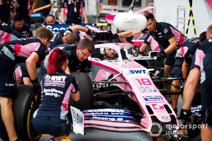 Práctica de parada en boxes de Racing Point