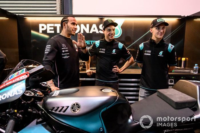 Franco Morbidelli, Petronas Yamaha SRT, Lewis Hamilton, Fabio Quartararo, Petronas Yamaha SRT