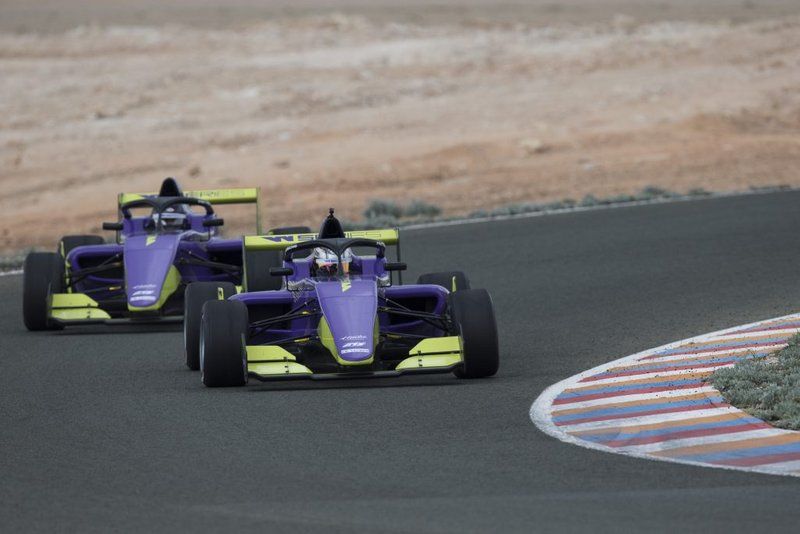 Track action in the W Series Tatuus F3 T-318 car