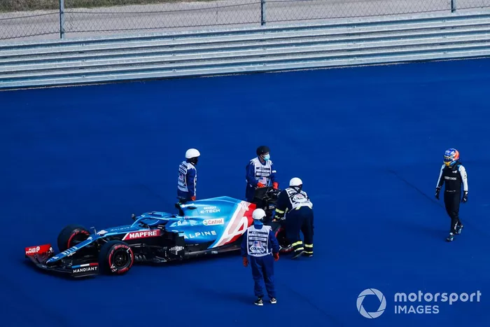 Fernando Alonso, Alpine A521, parado