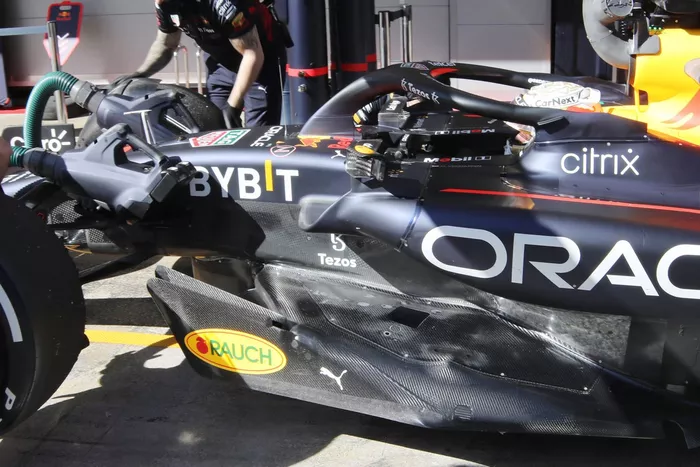 Red Bull Racing RB18 sidepods detail