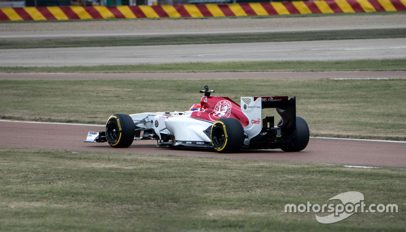 Colombian Racing Driver Tatiana Calderón, Formula 1 Sauber Testing