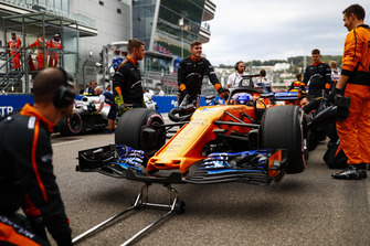 Fernando Alonso, McLaren MCL33 on the grid