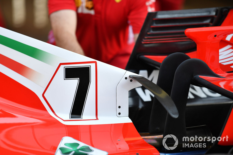 Ferrari SF71H engine cover wing detail