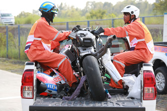 Bike von Jorge Lorenzo, Ducati Team, nach Sturz