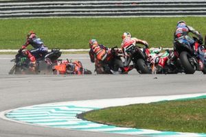 Jack Miller, Red Bull KTM Factory Racing, Fabio Quartararo, Yamaha Factory Racing, Brad Binder, Red Bull KTM Factory Racing Crash