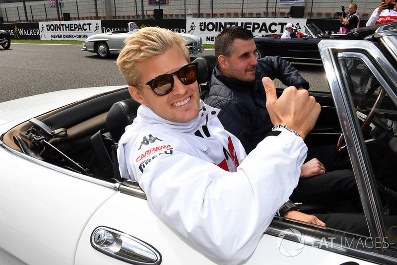 Marcus Ericsson, Sauber on the drivers parade