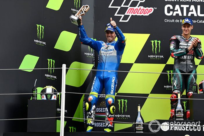 Podio: segundo lugar Joan Mir, Team Suzuki MotoGP