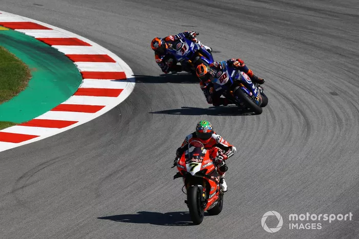 Chaz Davies, ARUBA.IT Racing Ducati, Michael van Der Mark, Pata Yamaha, Garrett Gerloff, GRT Yamaha
