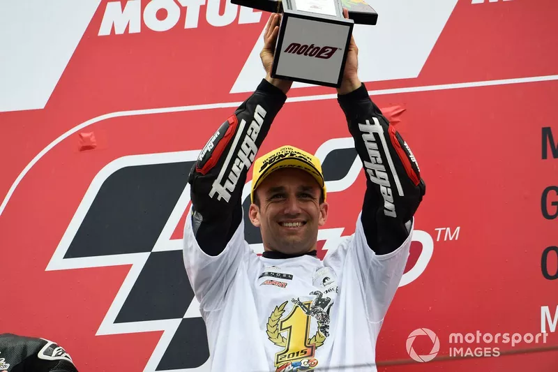 Johann Zarco après son premier titre en Moto2