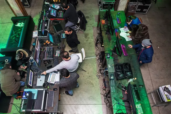 Backstage of the first Electric Days Digital event in the United States.