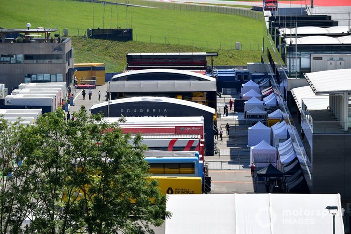 El extraño paddock del GP de Austria durante el coronavirus