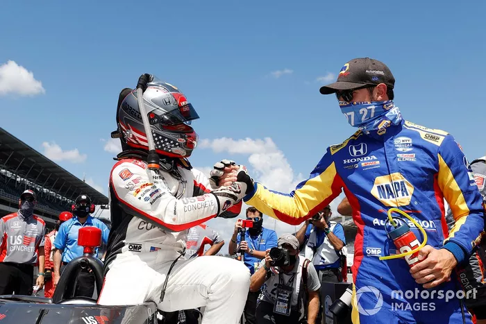 Il vincitore del Pole Award: Marco Andretti, Andretti Herta with Marco & Curb-Agajanian Honda and Alexander Rossi, Andretti Autosport Honda