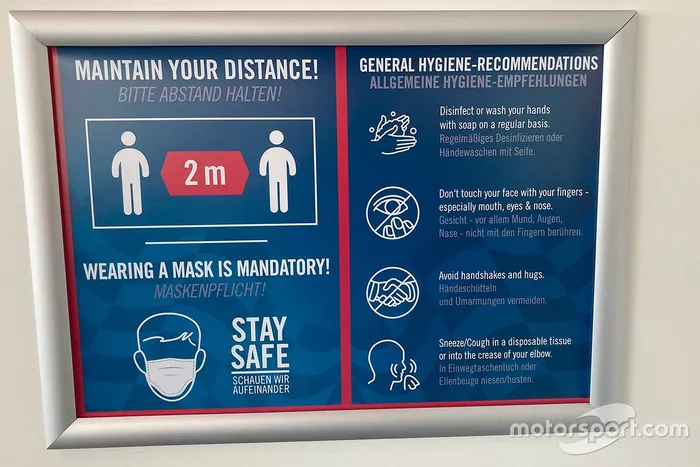 Cartel informativo en el Red Bull Ring