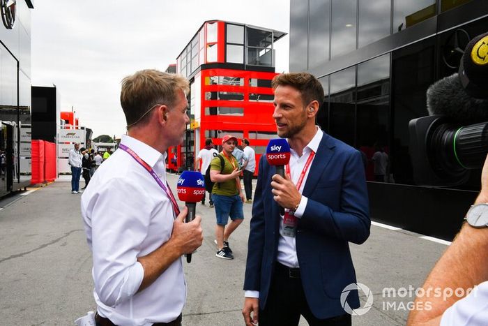 Simon Lazenby y Jenson Button, Sky Sports F1